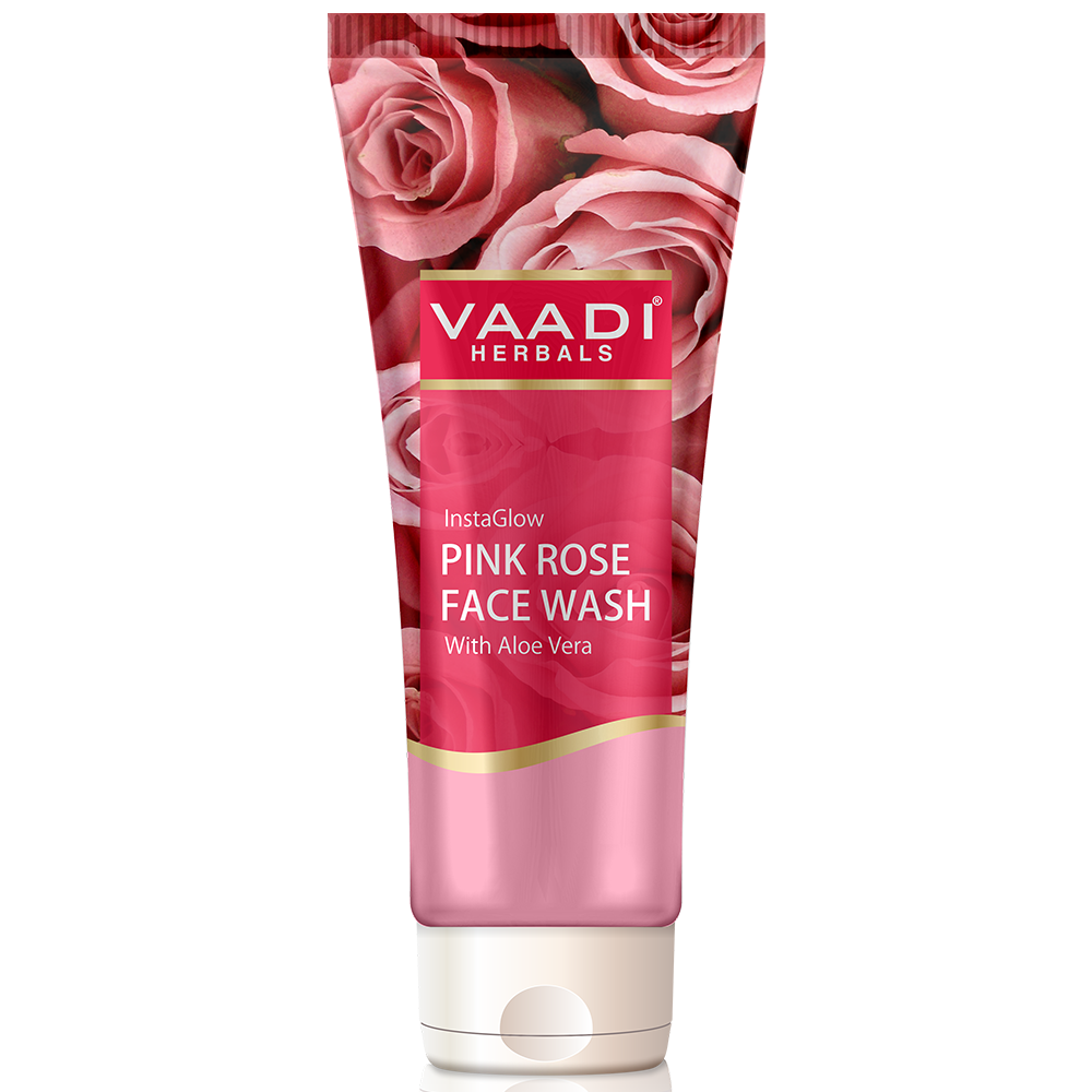 Insta Glow Pink Rose Face wash with Aloe vera extract (60 ml/2.1 fl oz)