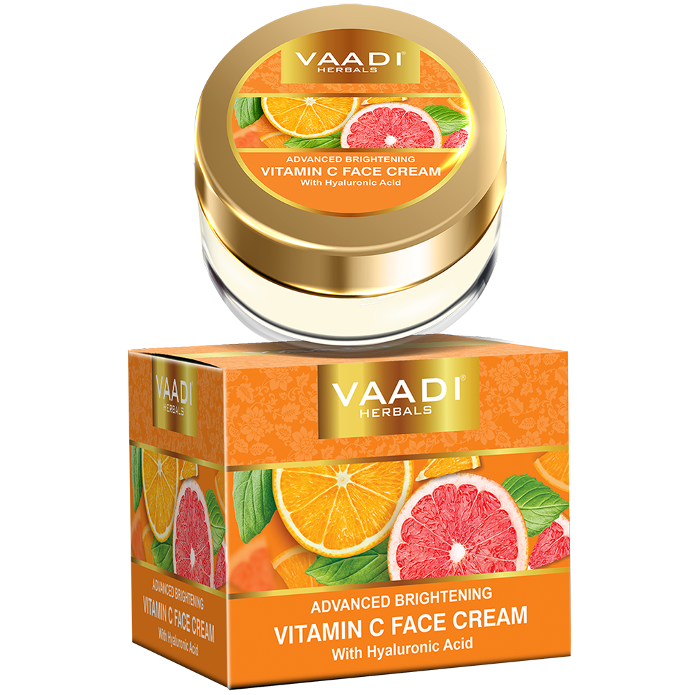 Organic Vitamin C Face Cream with Hyaluronic Acid (30 gms / 1.1 oz)