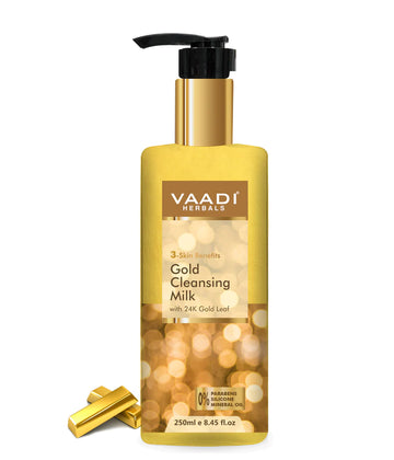 GOLD CLEANSING MILK WITH 24K GOLD LEAF (250ml)