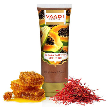 PAPAYA FAIRNESS SCRUB WITH HONEY AND SAFFRON (110gm)