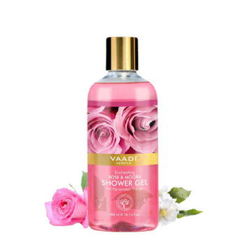 ROSE AND MOGRA SHOWER GEL